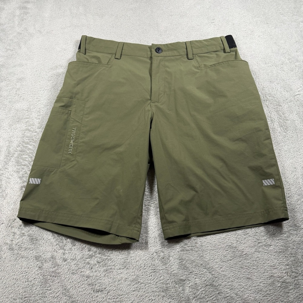Truewerk T1 Werkshort Womens 10 Long Green Lightweight Technical Work Shorts